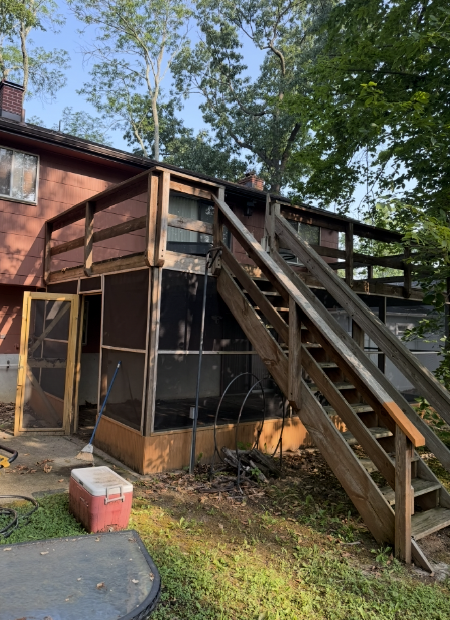 Multi-level deck — before remodeling